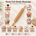 Handcrafted Wooden Massage Roller Stick – Full Body Muscle Massager for Deep Tissue Relief