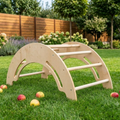 Montessori Wooden Climbing Arch – Waldorf Rocker & Balance Toy for Toddlers