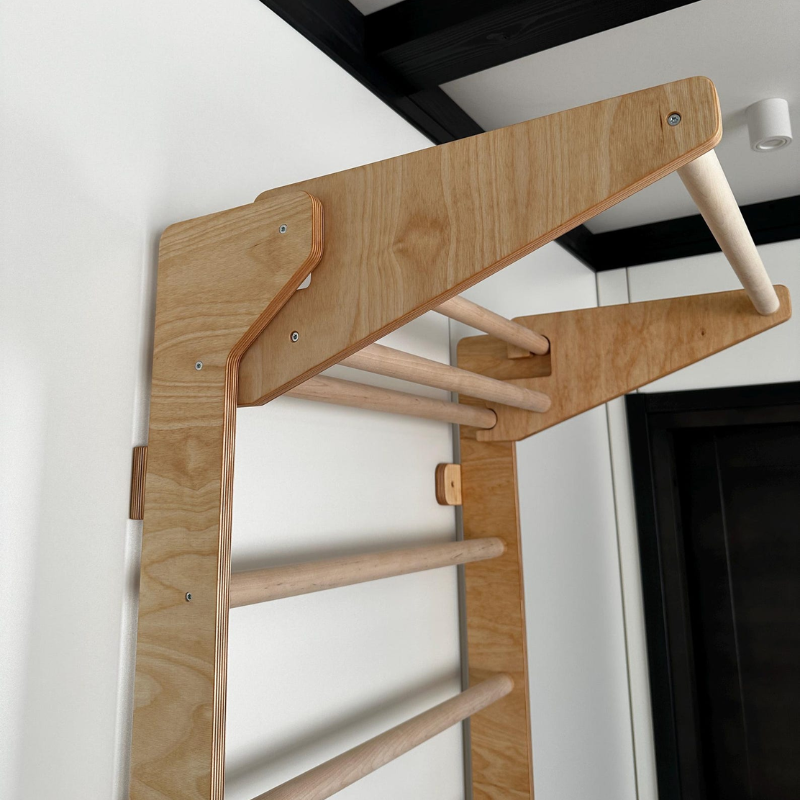 Handcrafted Wooden Swedish Ladder Wall Gym – Premium Home Fitness Stall Bars